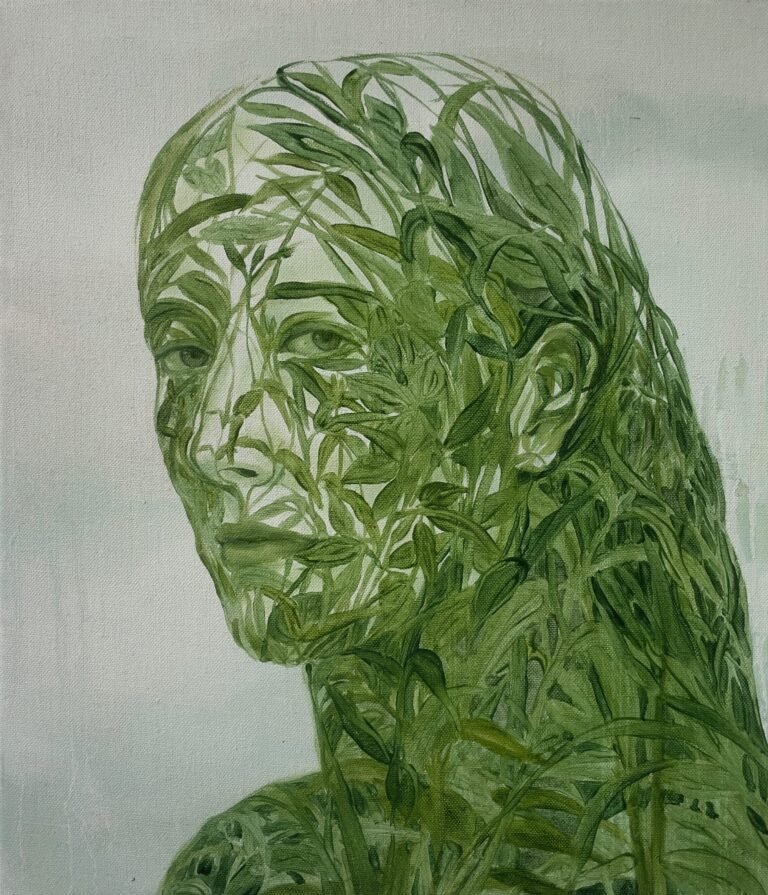 Lush Foliage Permeates Xanthe Burdett’s Delicate Portraiture