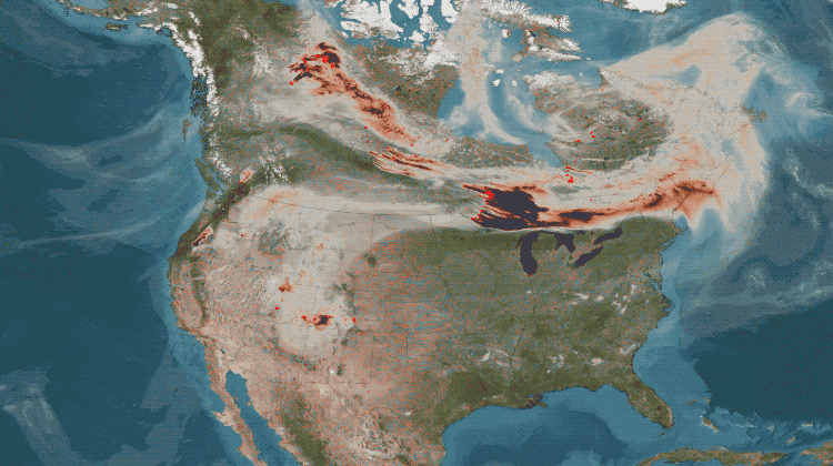 This stunning NASA map tracks our summer of wildfire smoke