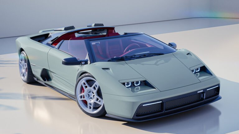 Eccentrica's Lamborghini Diablo Restomod Is Now Available As A Roadster, Still Firmly In The Uncanny Valley