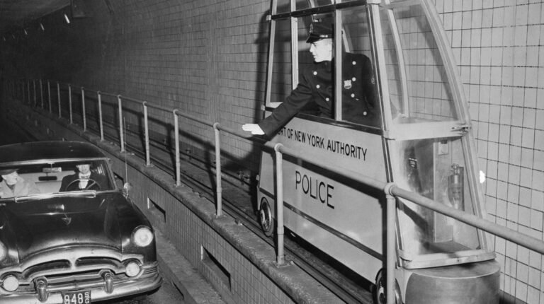 Catwalk Cars: New York City's Weird Wafer-Thin Electric Vehicles Used By Tunnel Police