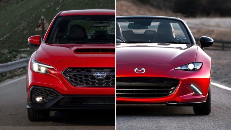 A Subaru WRX Gives You 271 HP, 4 Doors, And A Manual For $8,000 Less Than The Best Mazda Miata