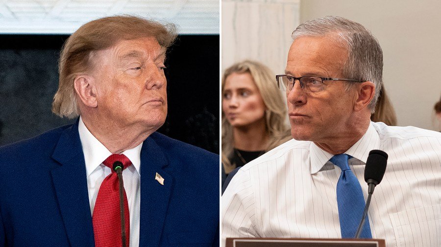 GOP senators rally behind Thune in response to Trump jabs at leader