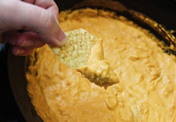 I make this 6-ingredient slow-cooker Buffalo chicken dip every game day. It's always a crowd-pleaser.