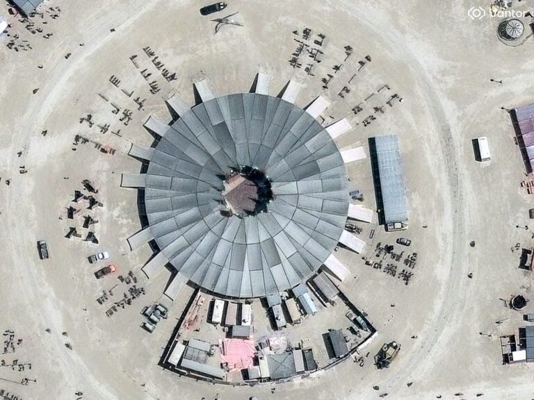 Burning Man 2026: Satellite images show how the Nevada desert transforms into Black Rock City