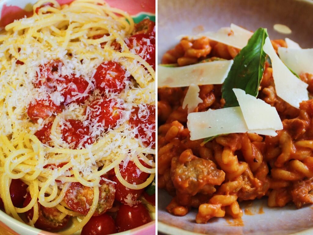 I tried easy weeknight pasta recipes by Ina Garten and Ree Drummond. One earned a spot in my dinner rotation.