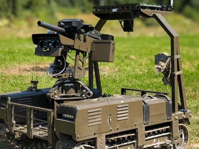 Ukrainian war robots with microphones and speakers are listening in and broadcasting surrender messages to Russian troops