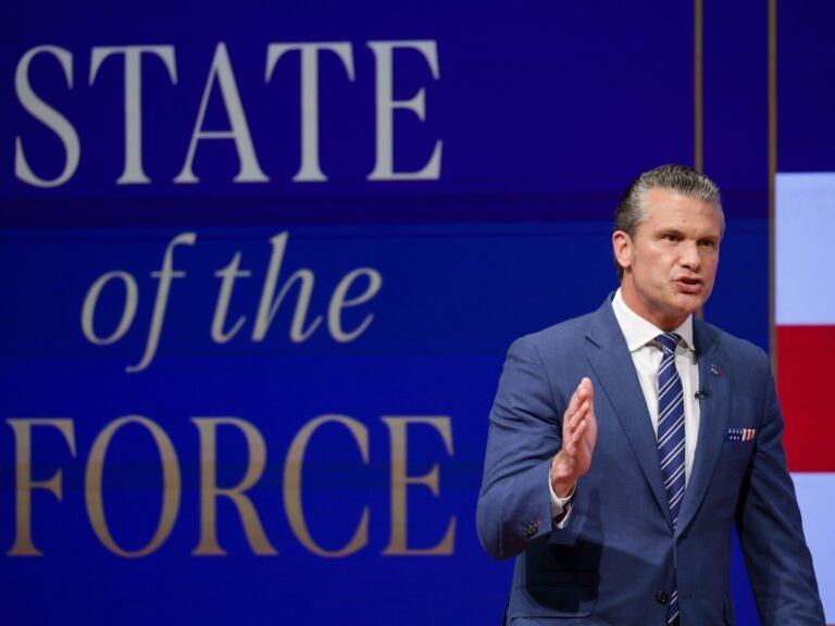 Pete Hegseth's got a new vision for the military. It leans on drone swarms, chaplains, and tech leaders like Elon Musk and Palmer Luckey.