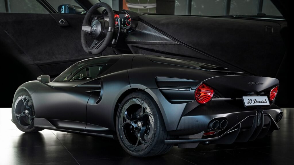 Alfa Romeo’s One-Off 33 Stradale Perla Nera Is Giving Major Batmobile Vibes