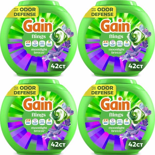 FOUR Gain Flings Laundry Detergent Pacs, 42-Counts for just $6.92 each, shipped!