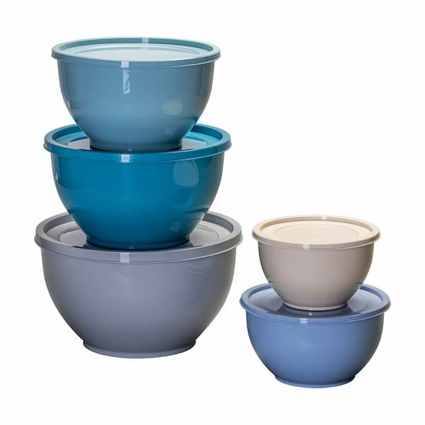 Mainstays 10-Piece Plastic Mixing Bowl Set only $9.88!
