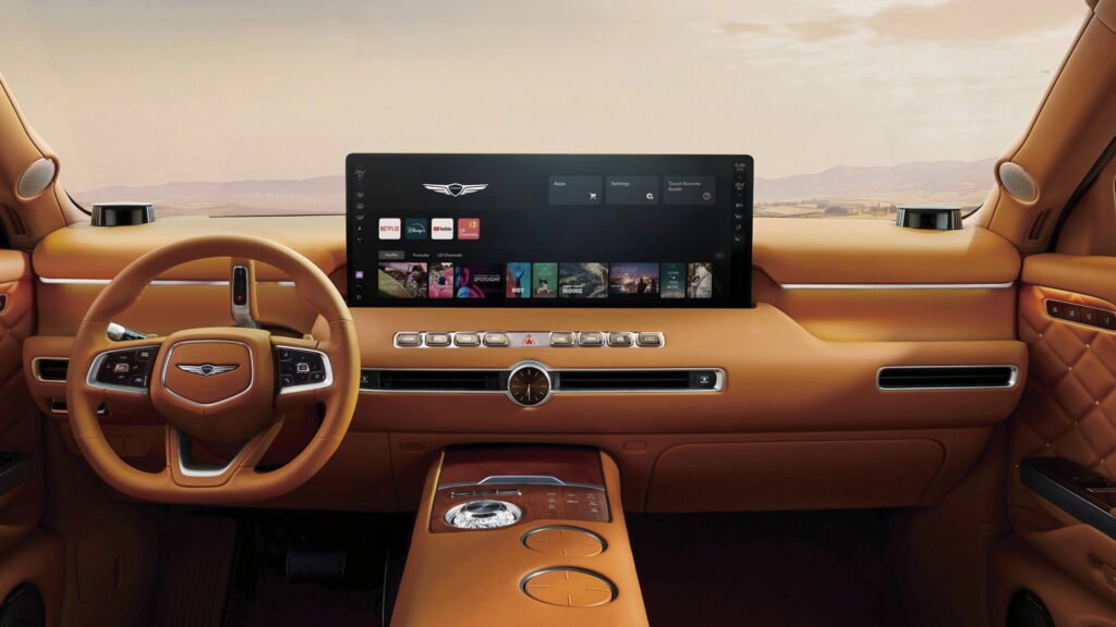 Genesis GV90 Shows How Massive Display Grows Even Bigger For The Ultimate In-Car Movie Theater