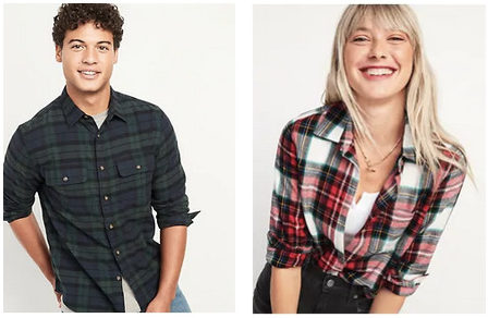 Old Navy: Flannel Shirts just $14 and $15 Today!