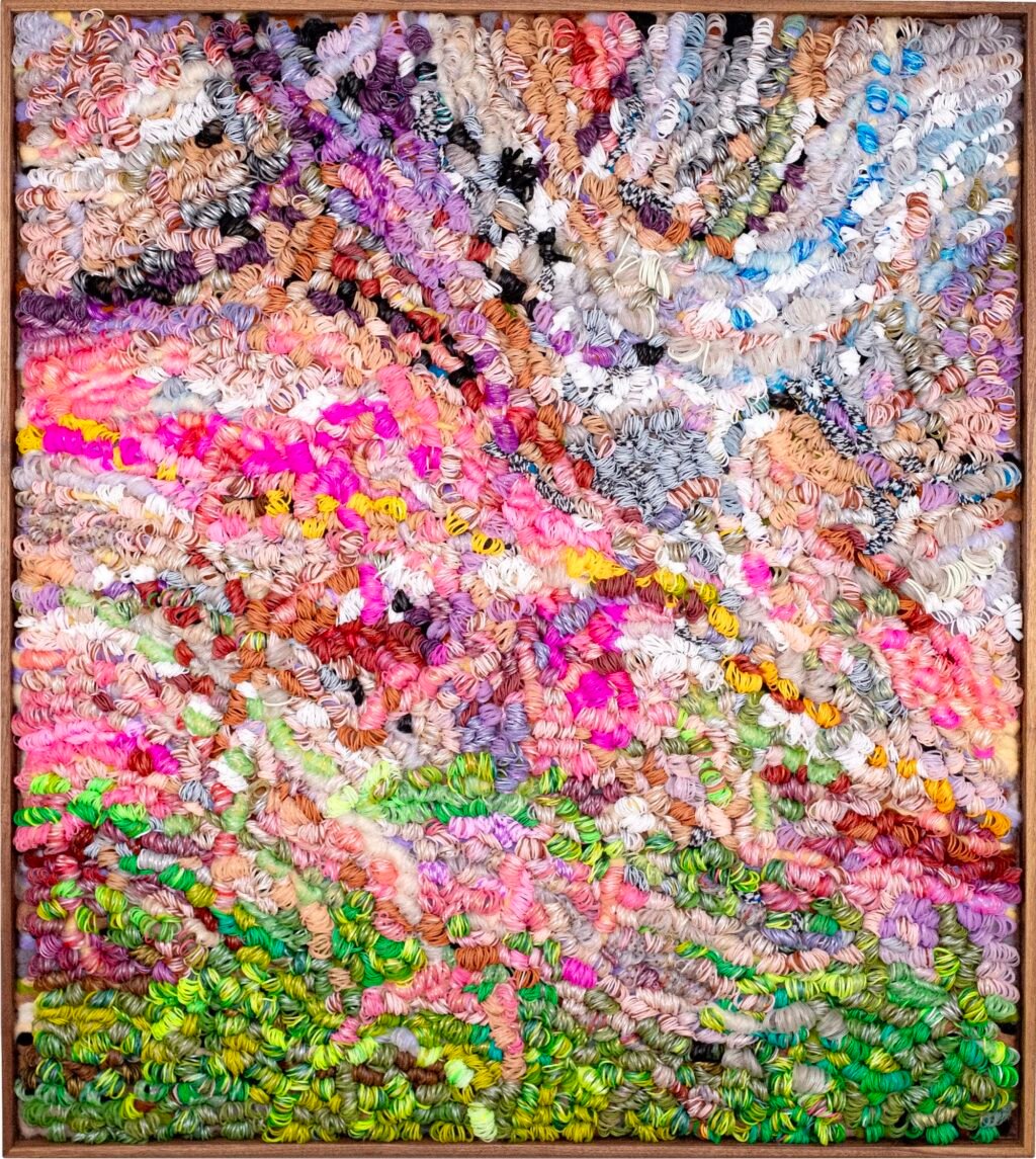Hannah Beuchler Loops Thousands of Colorful Loom Bands like Brushstrokes