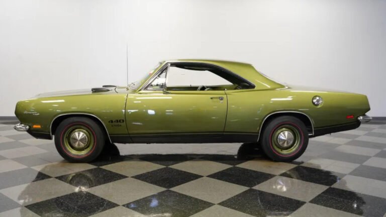 6,900-Mile 1969 Plymouth Barracuda Is A Green-On-Green Torque Monster With A Factory 440