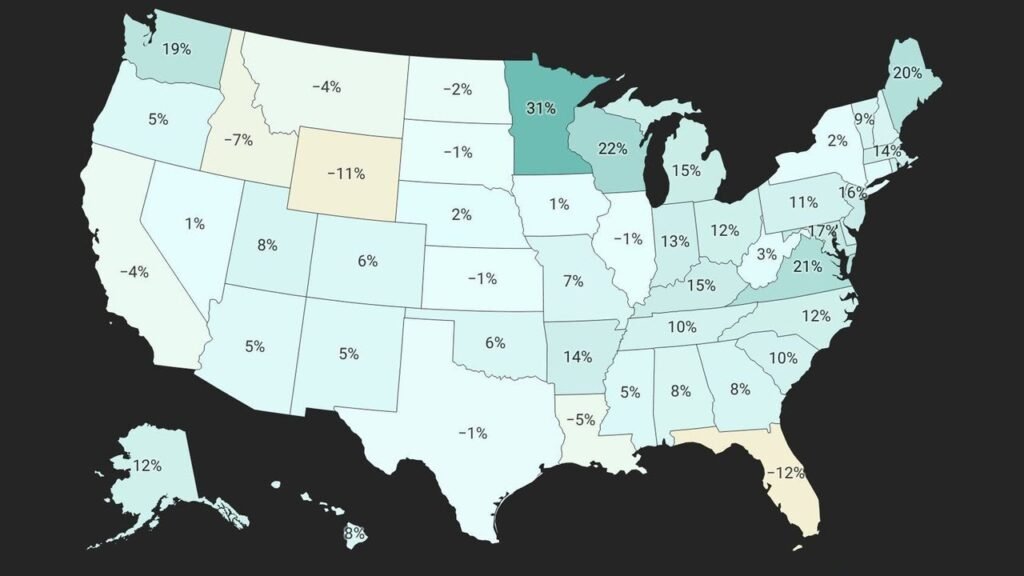 The 18 states back above pre-pandemic 2019 housing market inventory levels