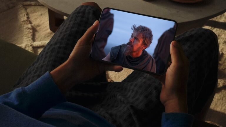 The iPhone Duo is the perfect screen to watch the full Imax version of Christopher Nolan’s ‘Odyssey’