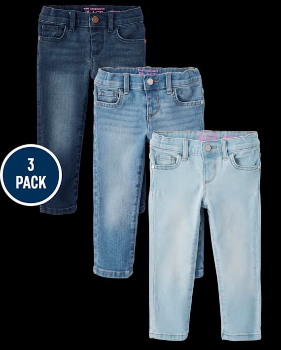 The Children’s Place: 3-Pack of Toddler Girls Skinny Jeans for only $6.40!