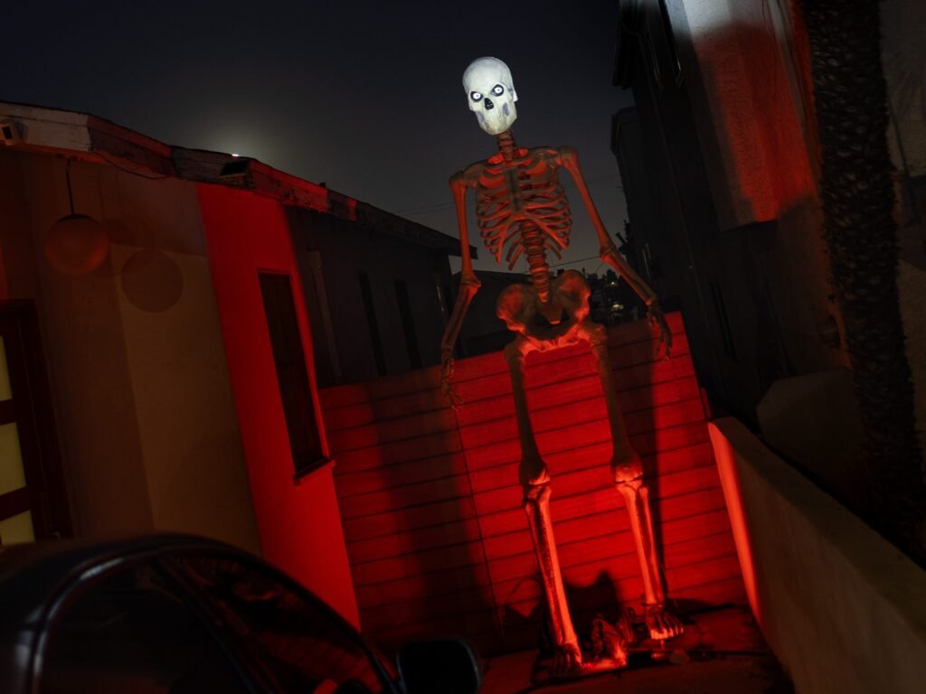 Americans’ love of oversized Halloween skeletons is still going strong