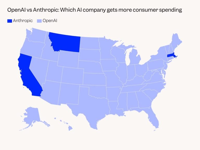 This map shows which states are paying for OpenAI vs Anthropic — and there's a clear winner