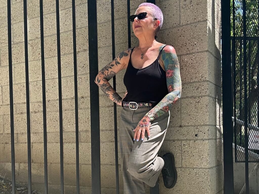 I'm 62, covered in tattoos, and refuse to dress my age. Getting older doesn't mean getting boring.