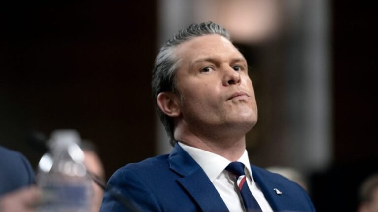 Hegseth greets ship returning from troubled waters