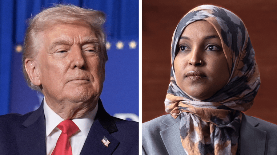 Trump calls Omar 'totally crooked' in first remarks on raid