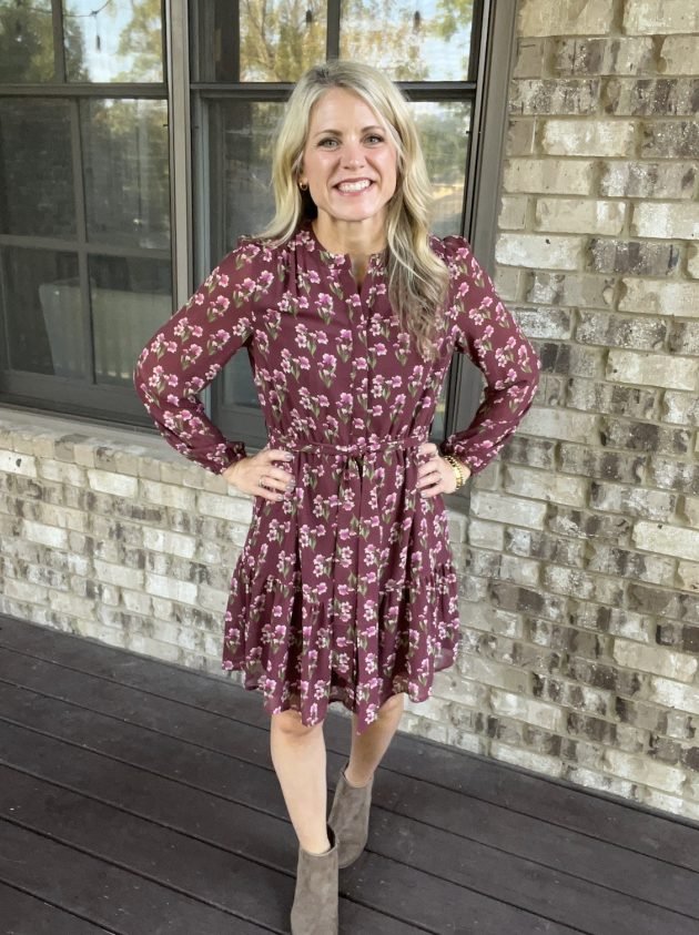 Women’s Fall Chiffon Long Sleeve Mini Dress only $19.44!
