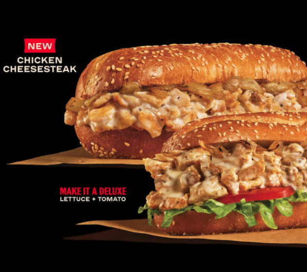 Arbys: FREE Regular or Spicy Chicken Cheesesteak with $10+ purchase!