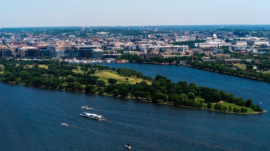 Trump posts photos of ‘trash island’ after intense court hearing over East Potomac renovation