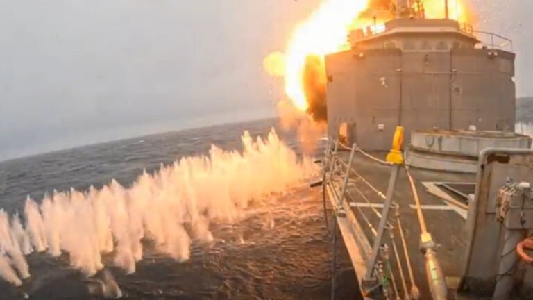 Old Navy Warship Off The Coast Of Scotland Gets Decommissioned In The Most Metal Way Possible
