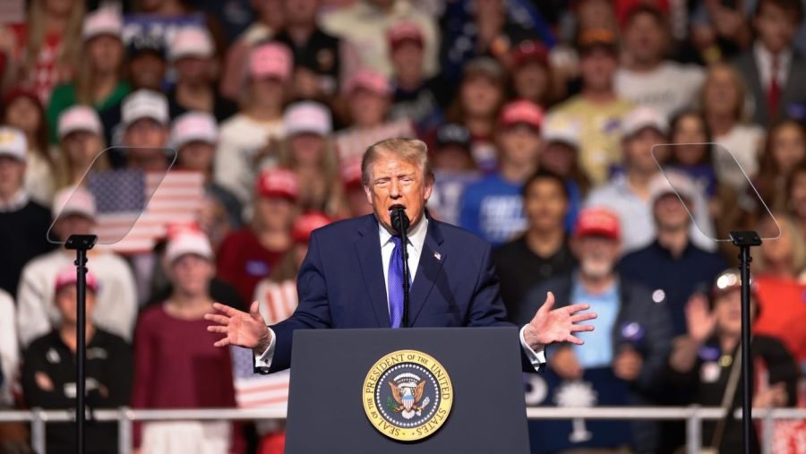 Trump hammers culture war attacks on Andrews in final rally for Graham